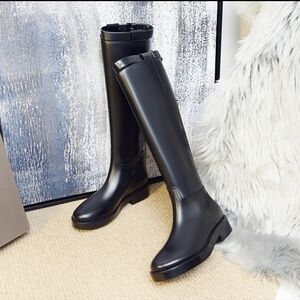 Black Genuine Leather Imported Riding Boots